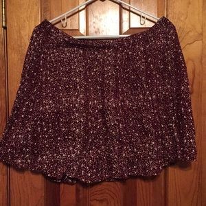 LUCKY BRAND Maroon/Cream Colored Skirt w/ POCKETS